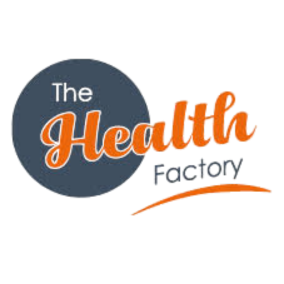 Logo van partner The Health Factory – sportschool die duurzaamheid en gezonde levensstijl ondersteunt