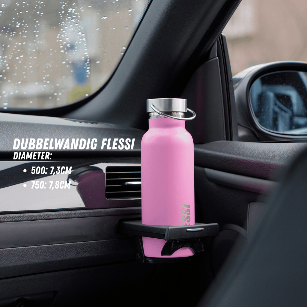 RVS drinkfles dubbelwandig - 100% plasticvrij - Flessi